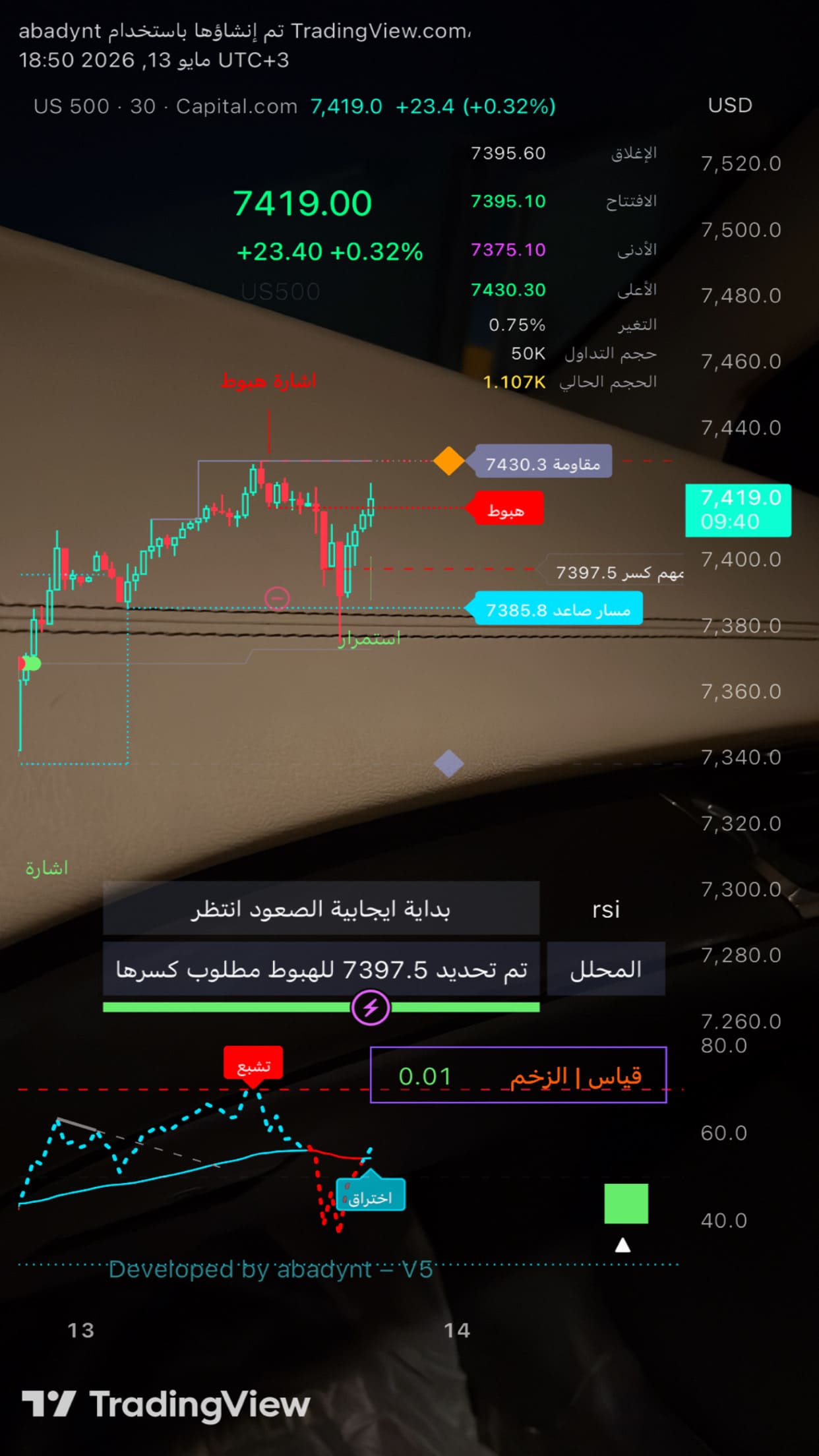 واجهة المحفظة الداكنة